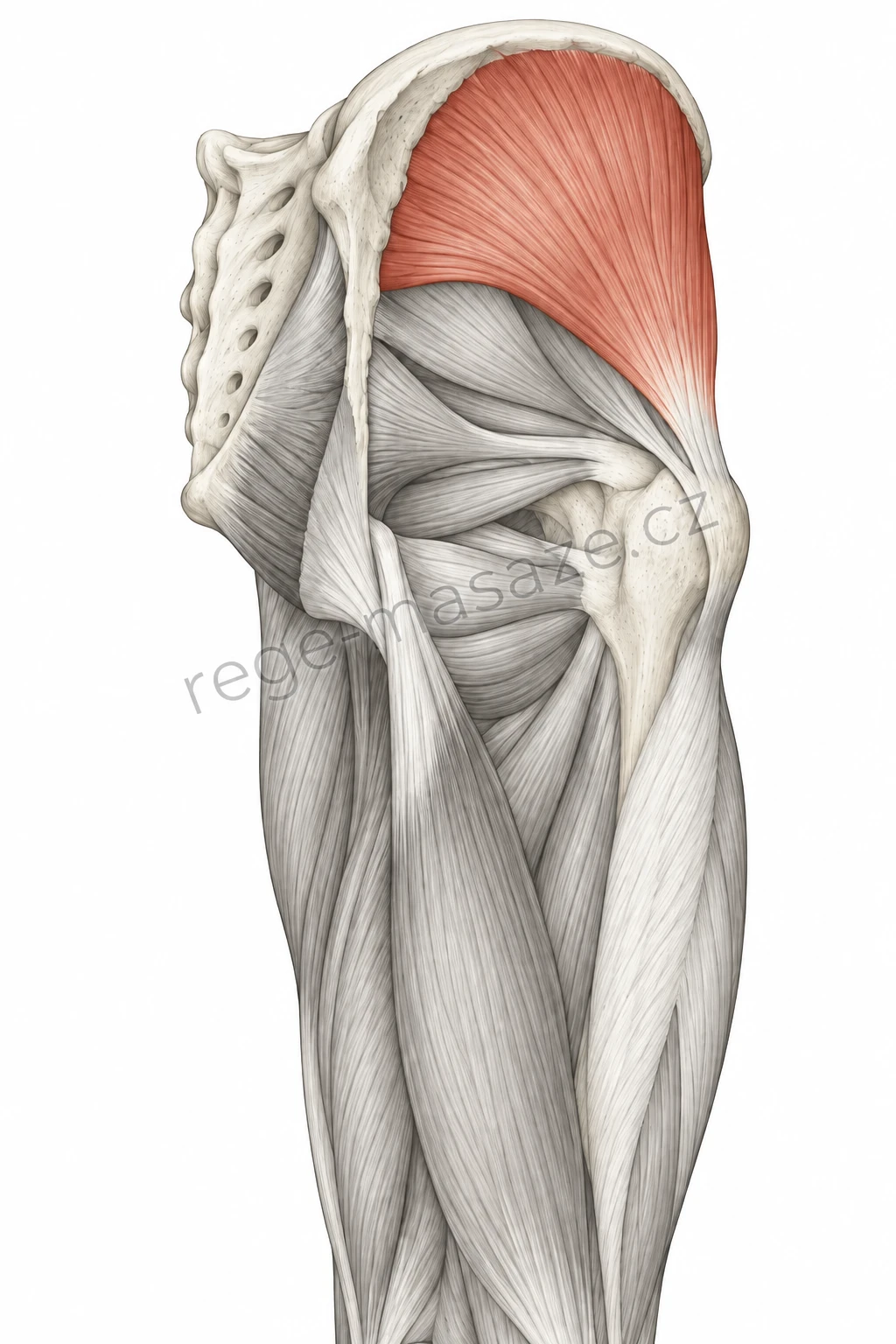 Střední hýžďový sval (m. gluteus medius)