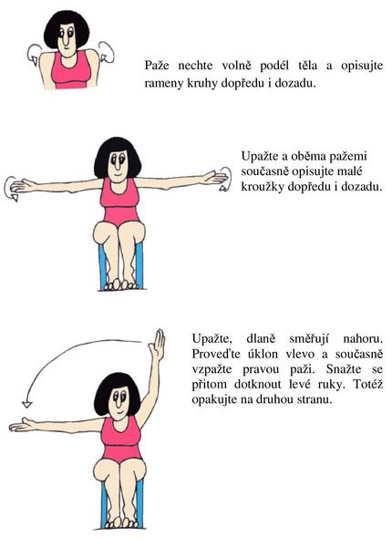 Cvičení - hrudní páteř v sedě 2/2